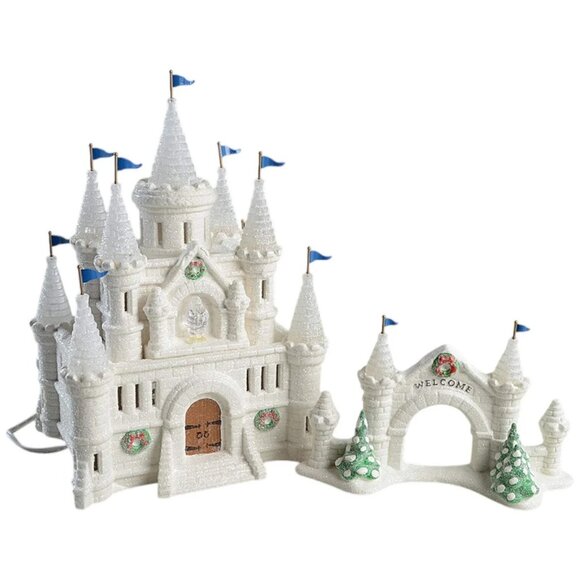 Dept 56 Original Snow Village SNOW CARNIVAL ICE PALACE 54850 Porcelain & Lighted - Picture 2 of 10